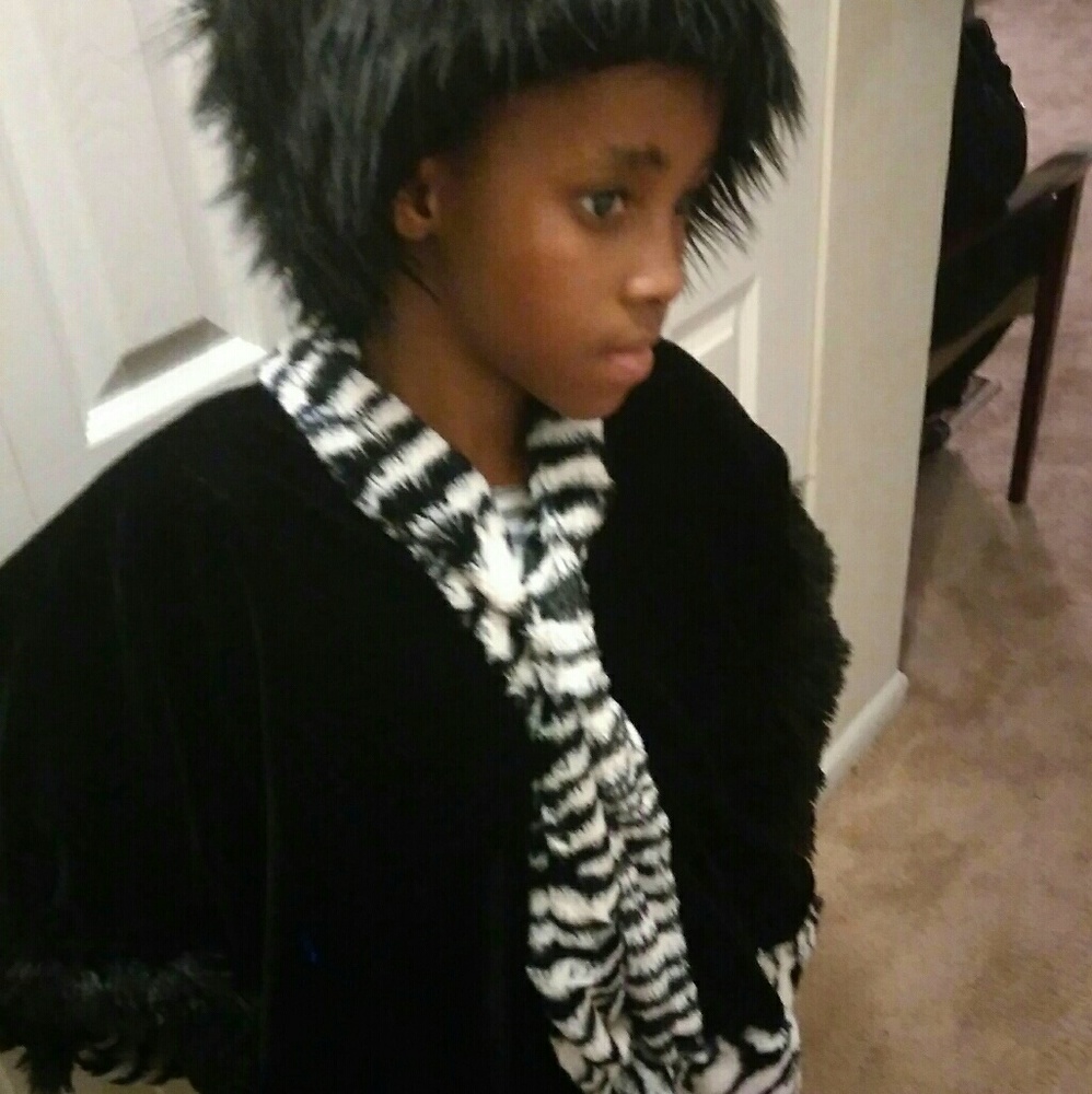 BLACK FUR COAT